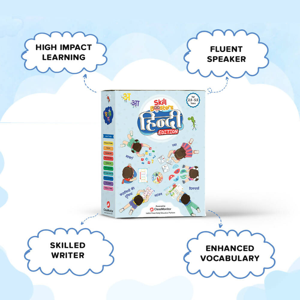 ClassMonitor Hindi Language Learning Kit with Free Mobile App for kids of Age 2.5-5.5 Years