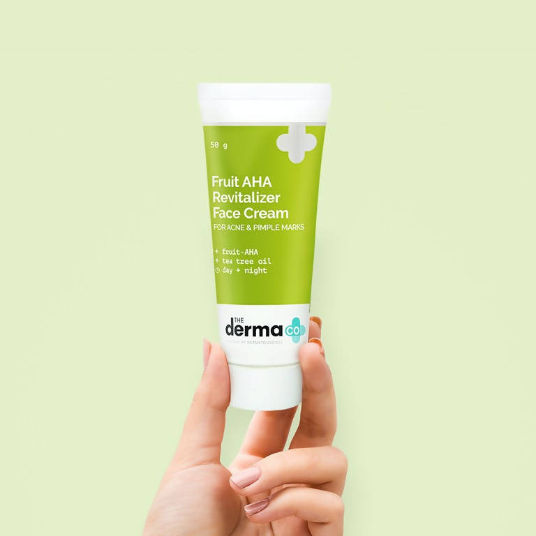 The Derma Co Fruit AHA Skin Revitalizer Face Cream For Acne & Pimple Marks - 50 gms
