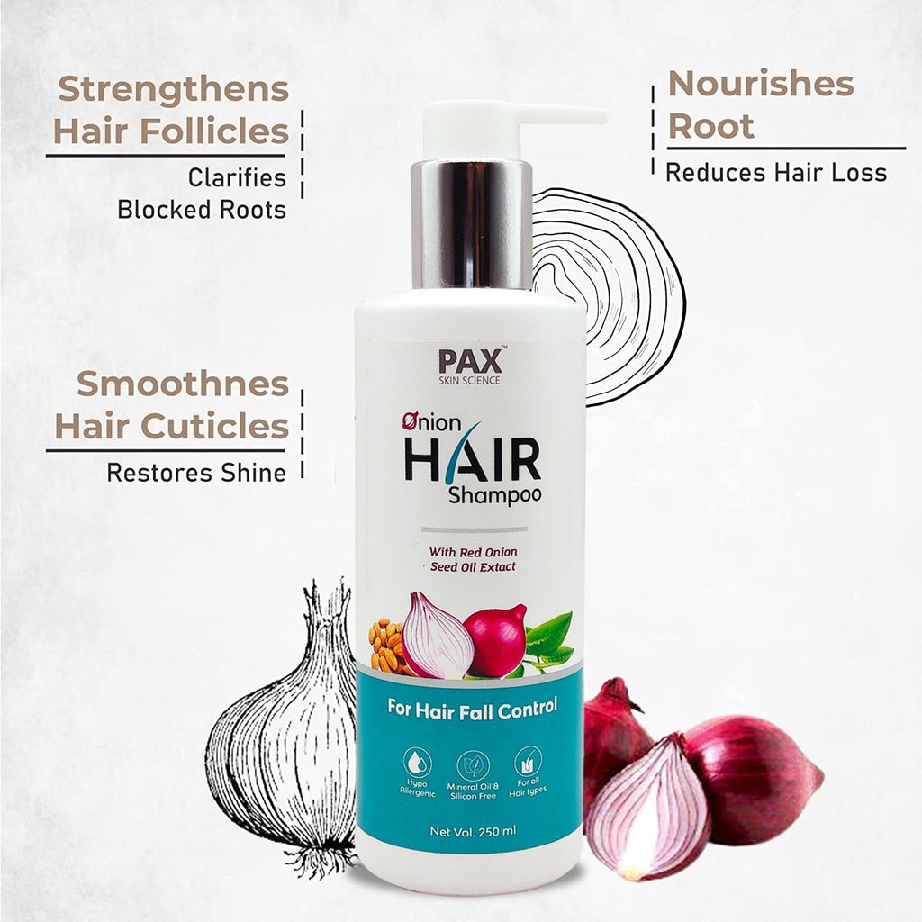 Pax Skin Science Onion Shampoo for Hair Growth - 200 ml