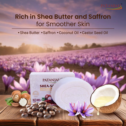 Patanjali Shea- Saffron Cream Bathing Bar 125g (B3 G1)