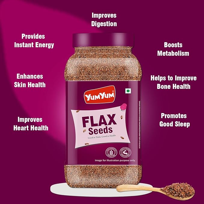 Yum Yum Roasted & Salted Flax Seeds Jar