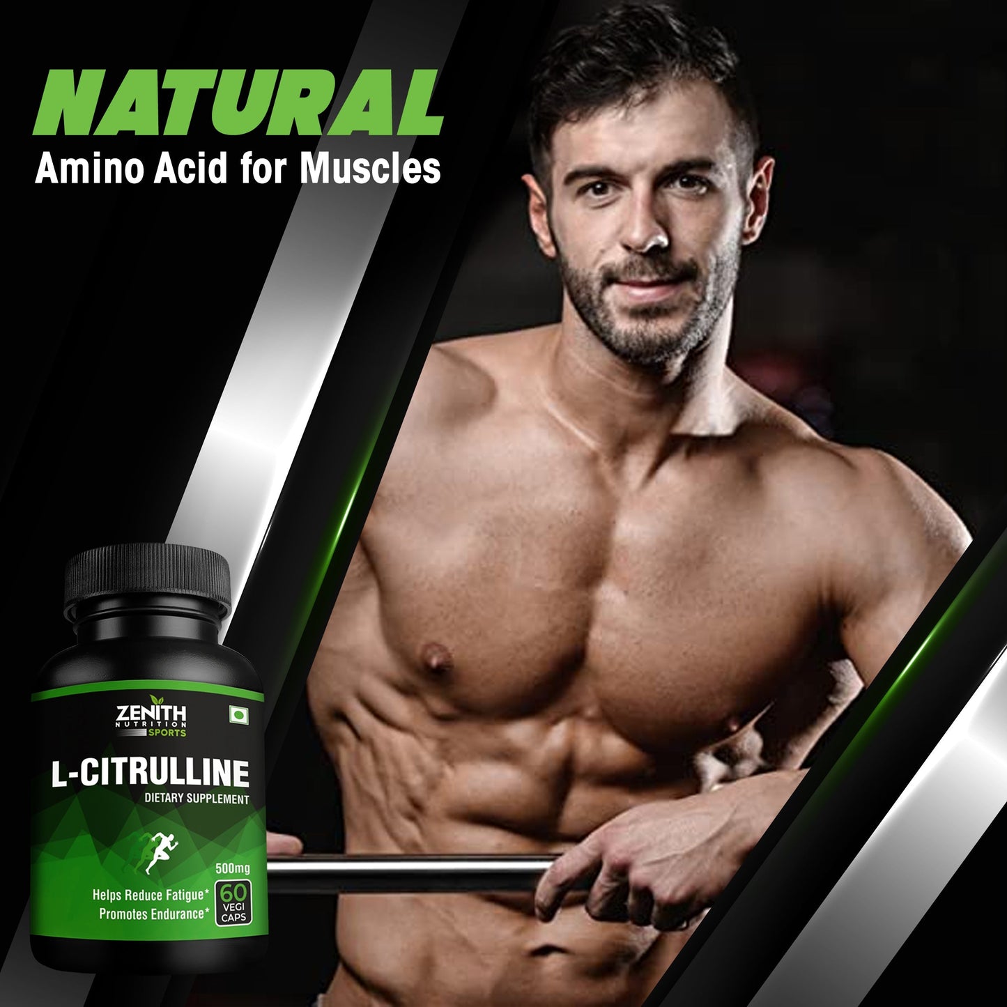 Zenith Sports L-Citrulline - 1000mg per serving - 60 Veg Caps