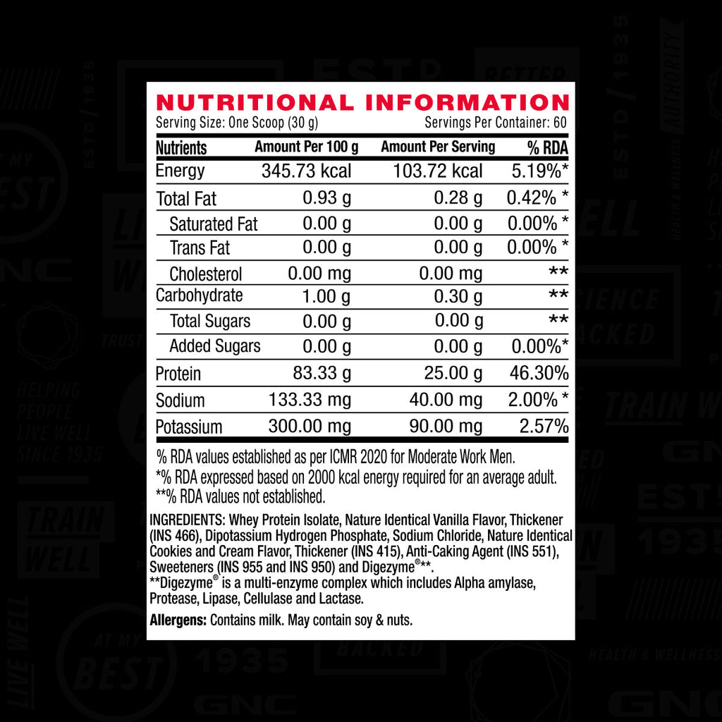 GNC AMP Pure Isolate (Low/Zero Carb)  Advanced Muscle Building To Amplify Muscle Performance
