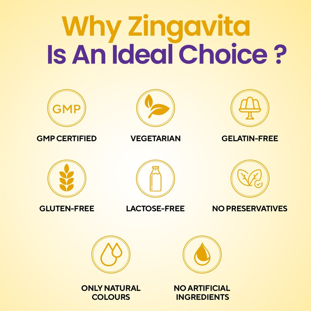Zingavita Calcium and Vitamin D Gummies for Kids for Stronger Bones and Teeth - 60 gummies