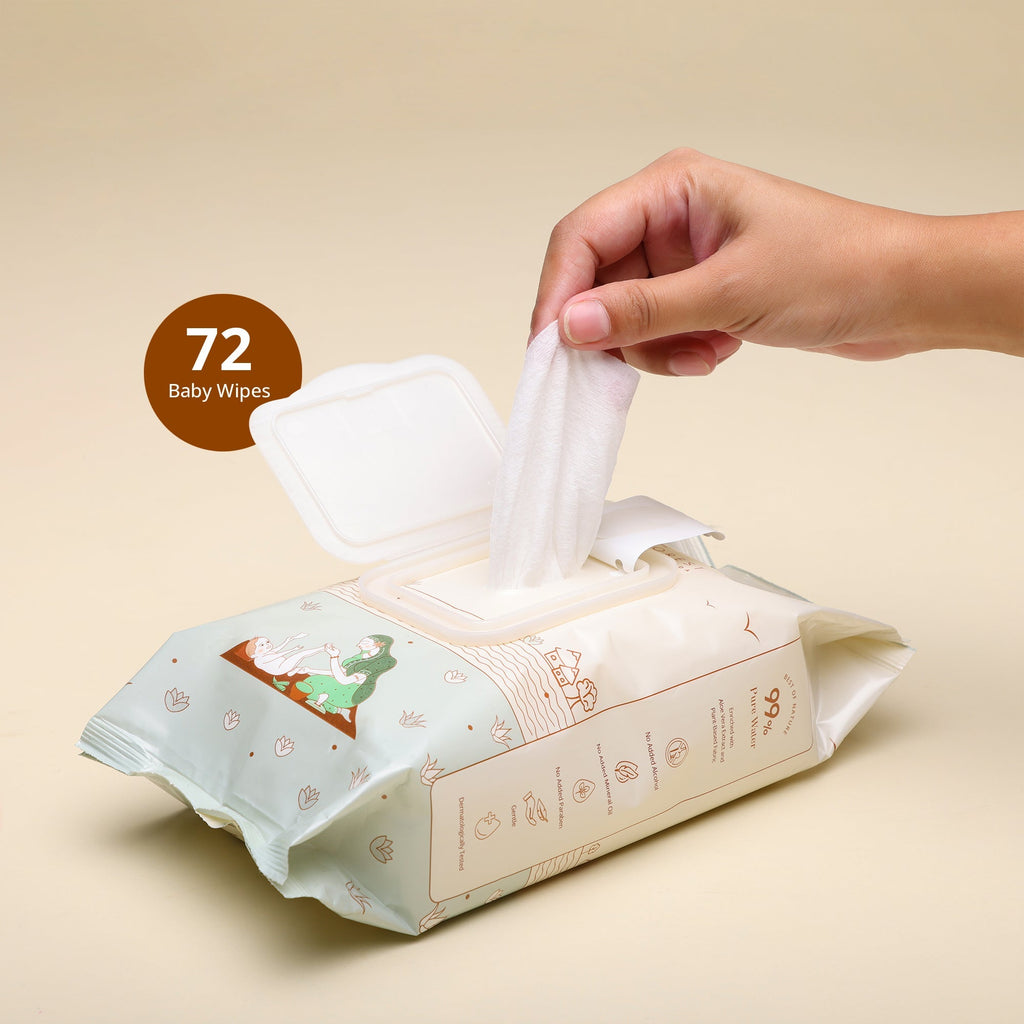 Baby Forest Mulmul Baby Wipes - 72 Wipes
