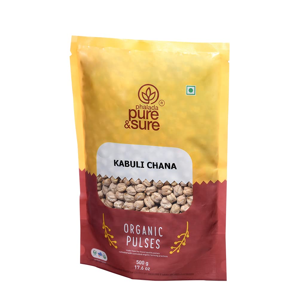 Pure & Sure Kabuli Chana Traditional Organic Pulses - 500 gm