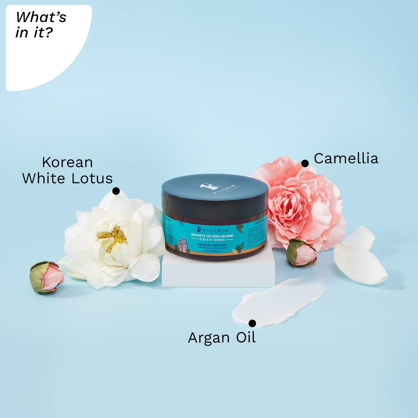 Pilgrim Argan Oil Hair Mask With White Lotus And Camellia - 200 ml