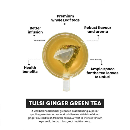 Chai Spa Tulsi Ginger Green Tea - 20 teabags