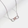 Rose Gold Studded Infinity Heart Pendant