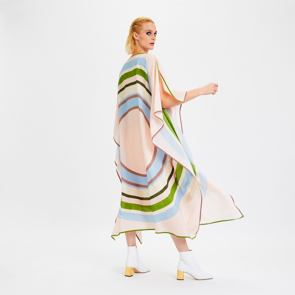 Printed Caftan For Women's Silk Crepe Kaftan