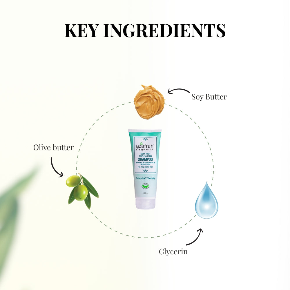 Azafran Soya Rich Triple Action Shampoo