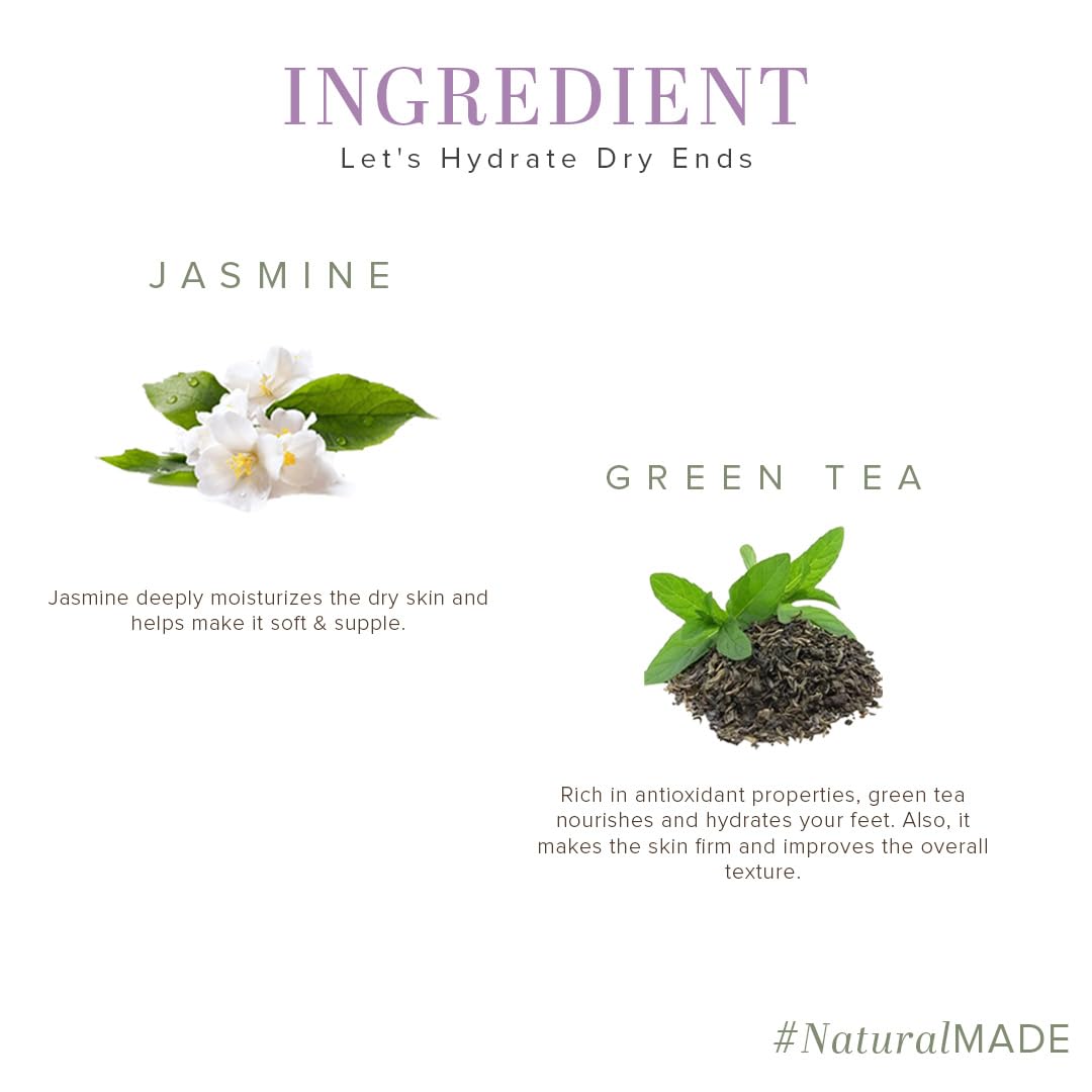 Khasdi Natural Jasmine and Green Tea Herbal Foot Crack Cream, 100g