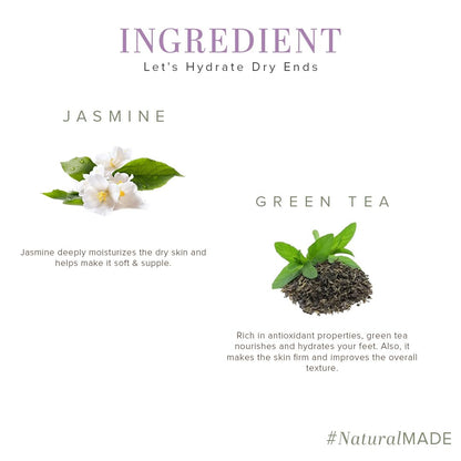 Khasdi Natural Jasmine and Green Tea Herbal Foot Crack Cream, 100g