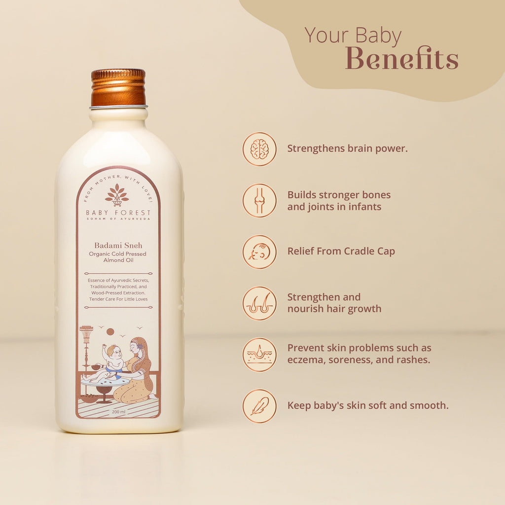 Baby Forest Badami Sneh Organic Cold Pressed Almond Oil - 200 ml