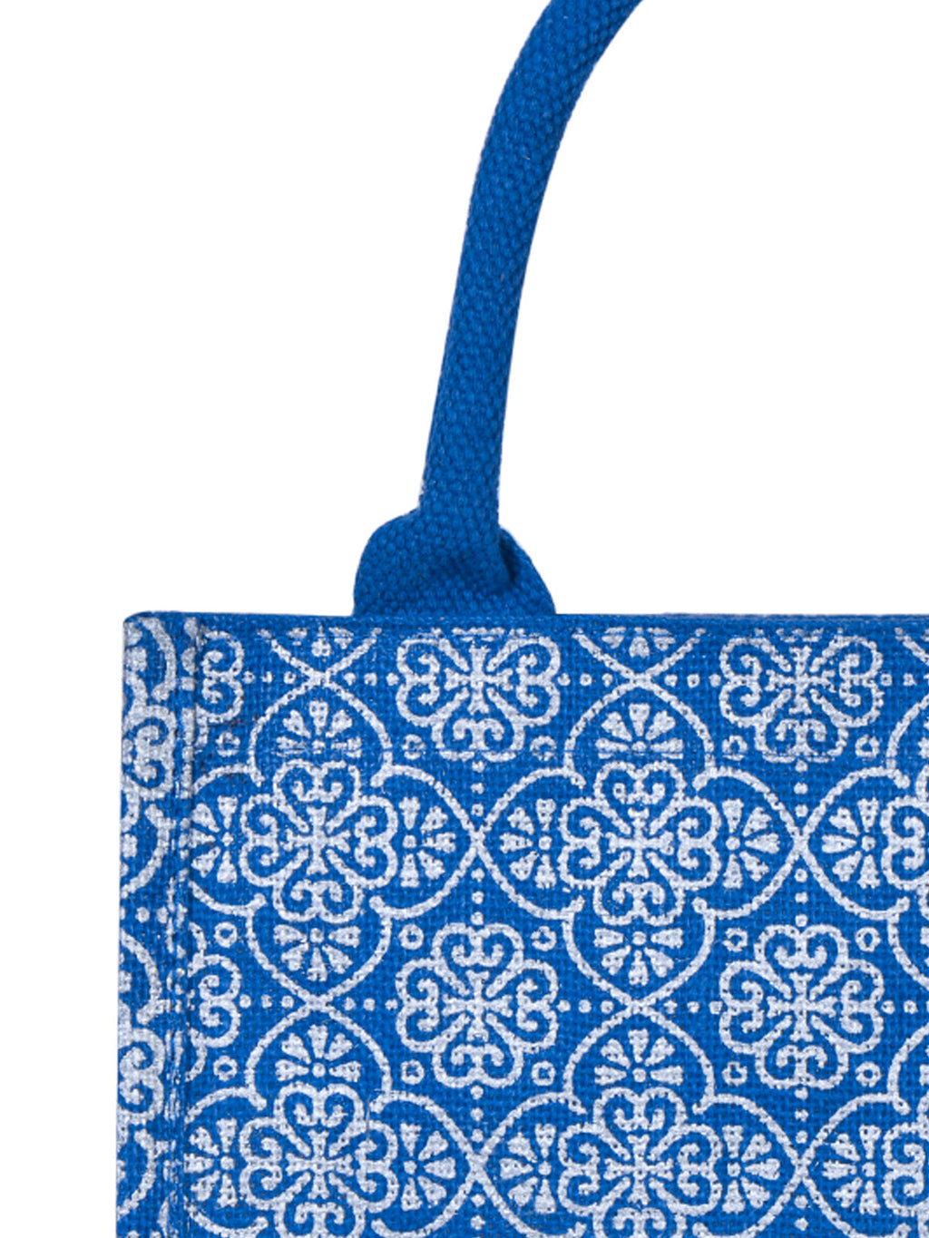 Jute Cottage Mughal Print Zipper Lunch Bag 100% Genuine Jute