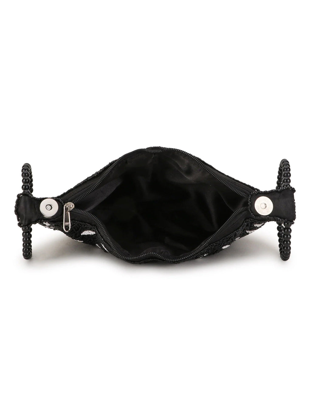 Dangle Abstract Embellished Faux Silk Potli Bag