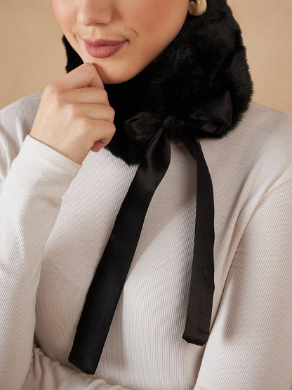 InWeave Black Fur Neckpiece