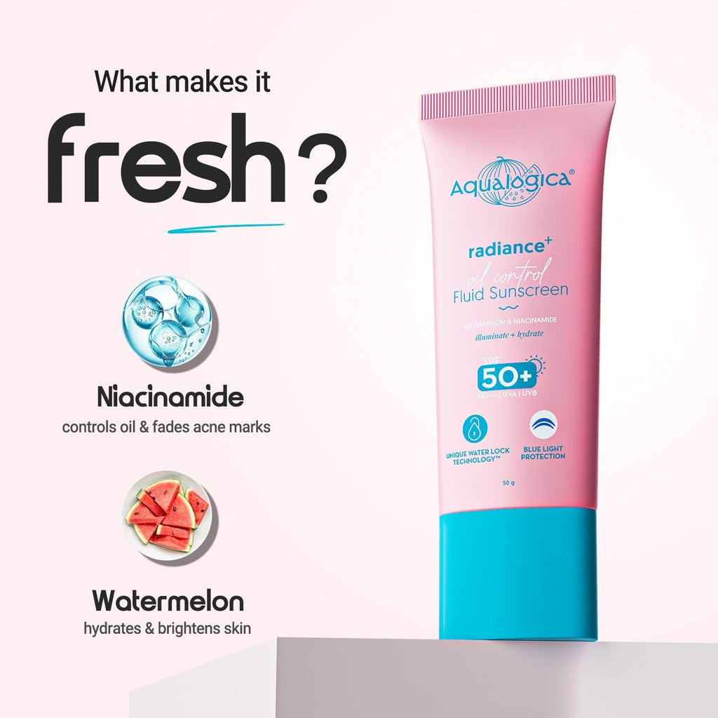 Aqualogica Radiance+ Oil Control Fluid Sunscreen - 50 gms