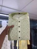 Soft Silk Kurta Pajama Set For Men's, Traditional Wedding Wear Kurta Set