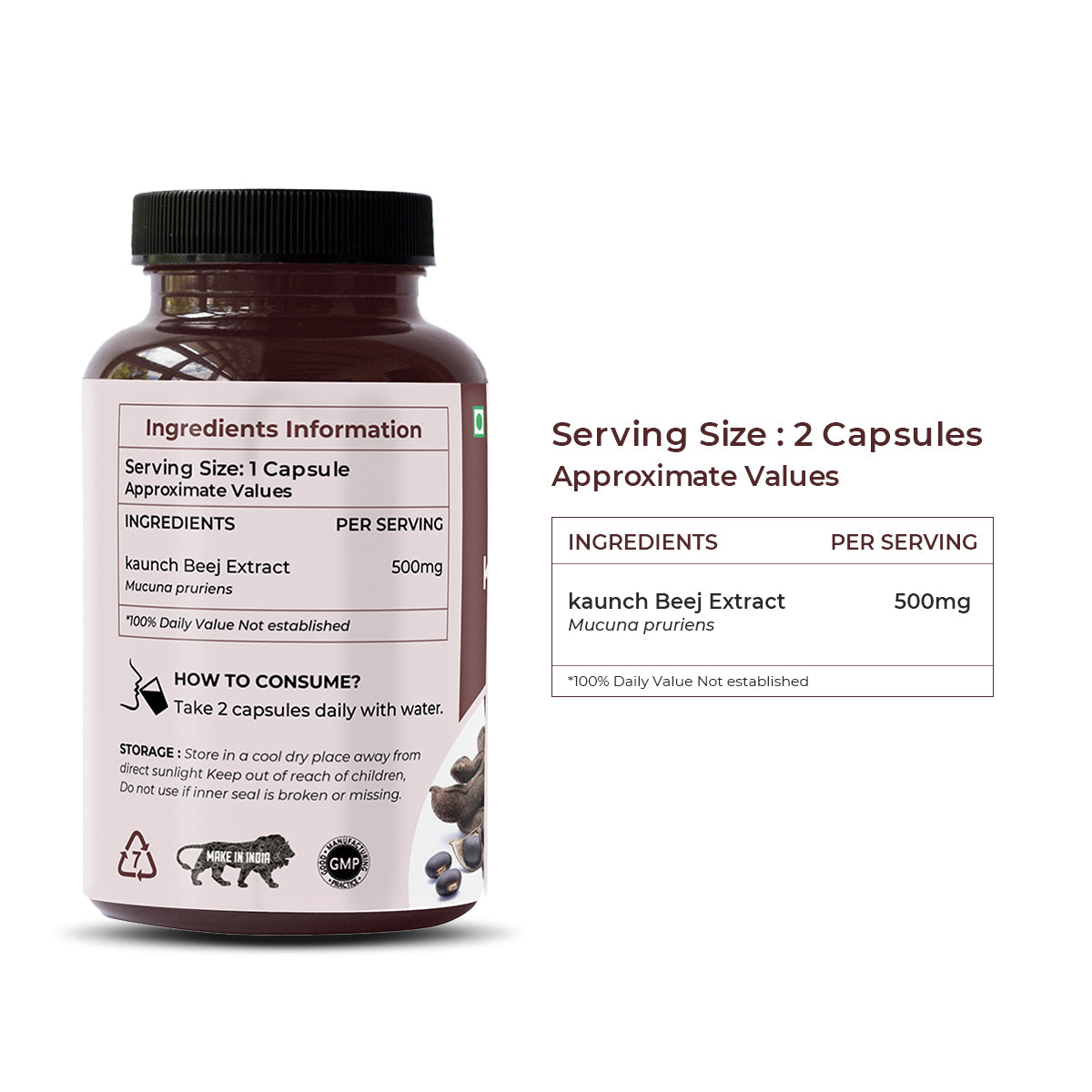 Saptamveda Natural Kaunch Beej - 60 tabs