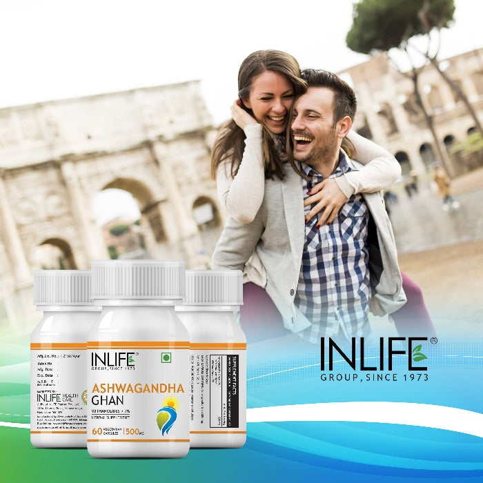 INLIFE Natural Ashwagandha Supplement - 60 tabs