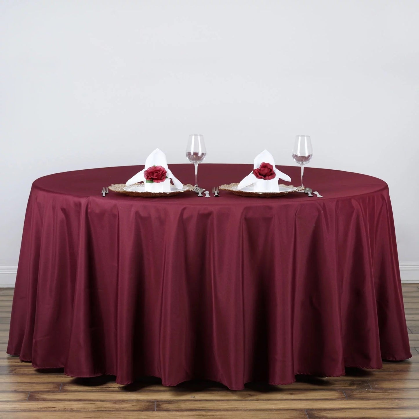 Round Tablecloth Polyester Cotton Table Cover Wedding Party Plain Tableware TC-1