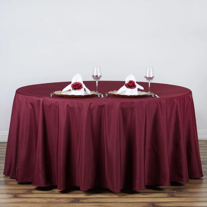 Round Tablecloth Polyester Cotton Table Cover Wedding Party Plain Tableware TC-1
