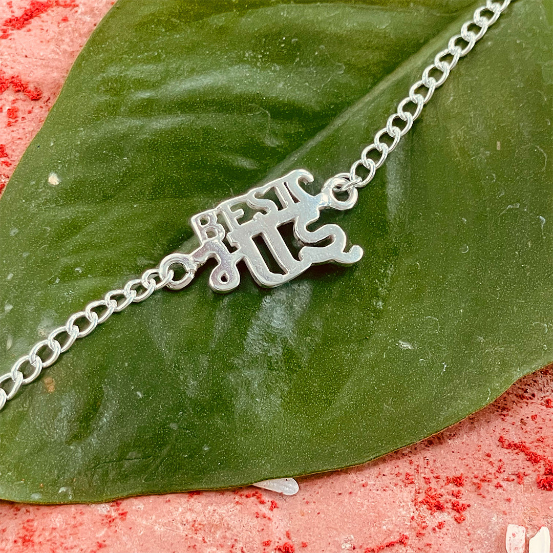 trueBrowns 925 Sterling Silver Best Bhai Silver Chain Rakhi