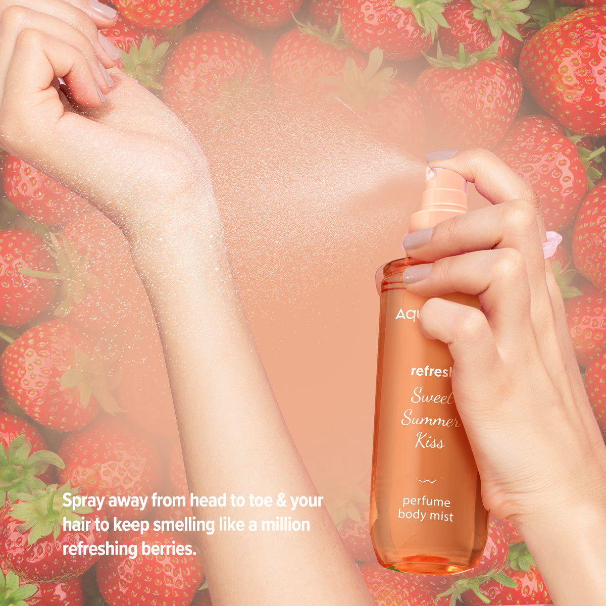 Aqualogica Refresh+ Sweet Summer Kiss Perfume Body Mist - 150 ml