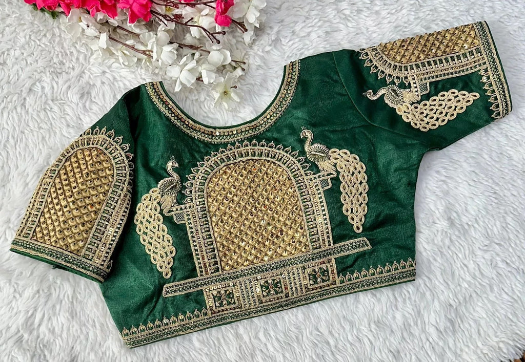 Full Stitched Watermelon Silk Function New Wedding Blouse & Choli