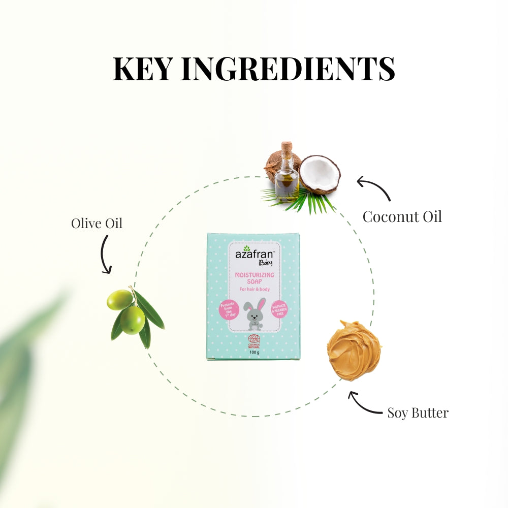 Azafran Baby Moisturizing Soap - 100 gms