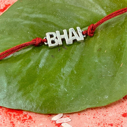 trueBrowns 925 Sterling Silver Bhai Thread Rakhi