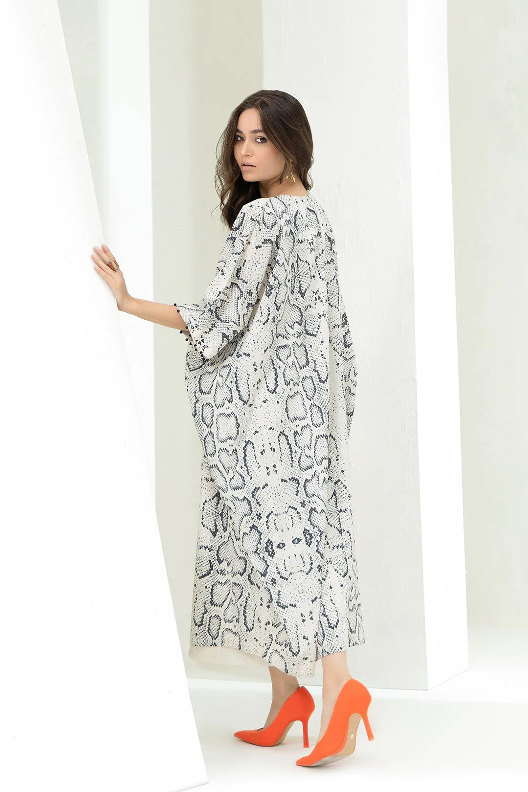 Soft Satin Silk Women's Long Kaftan