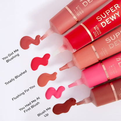 Makeup Revolution Superdewy Liquid Blusher - Ultra Pigmented-Dewy & Radiant Formula You Had Me At First Blush - Blush Me Up