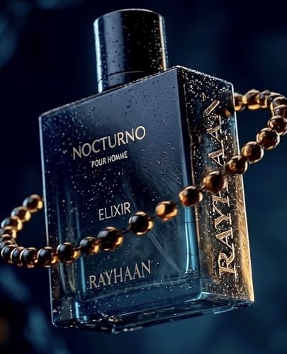 RAYHAAN Nocturno Elixir Pour Homme Eau De Parfum, Woody Amber Scent, Extrait De Parfum, Spray, Long-Lasting