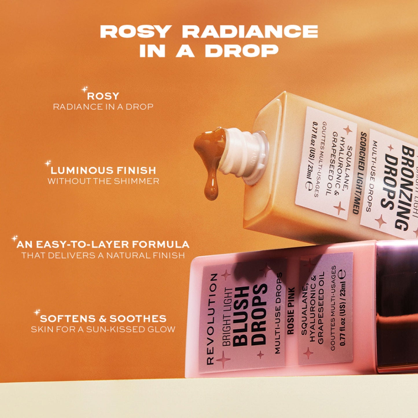 Makeup Revolution Bright Light Bronzing Drops Bronze Scorched