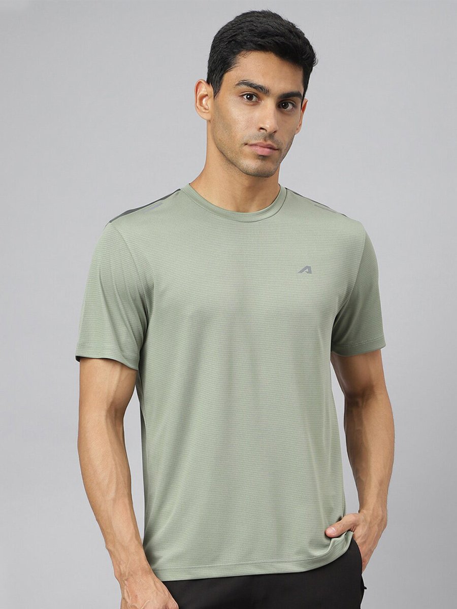 Alcis Men Drytech+ Anti-Static Slim-Fit Round Neck Running T-Shirt