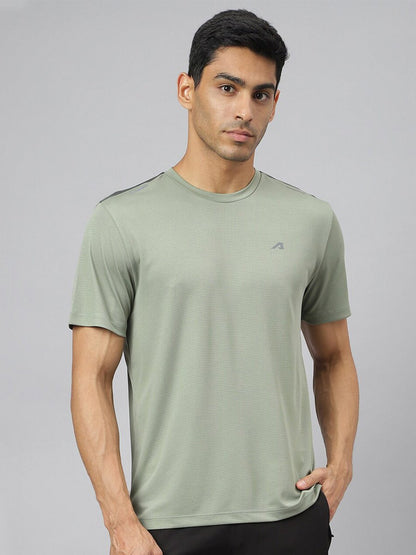 Alcis Men Drytech+ Anti-Static Slim-Fit Round Neck Running T-Shirt