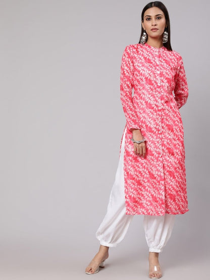 Aks Floral Printed Straight Kurta