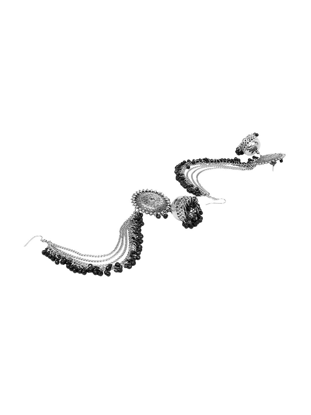 Cardinal Black Oxidised Maang Tikka Set