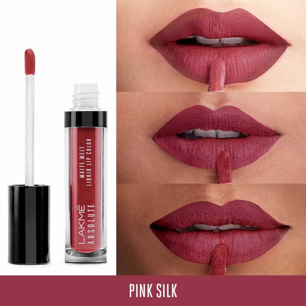Lakme Absolute Matte Melt Liquid Lip Color Pink Silk - 6 ml