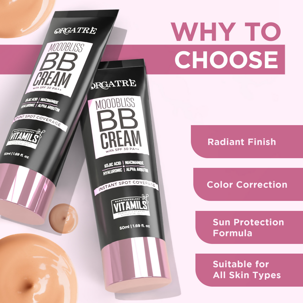 Orgatre Moodbliss BB Cream With SPF 30 PA++ - Light Breeze-138