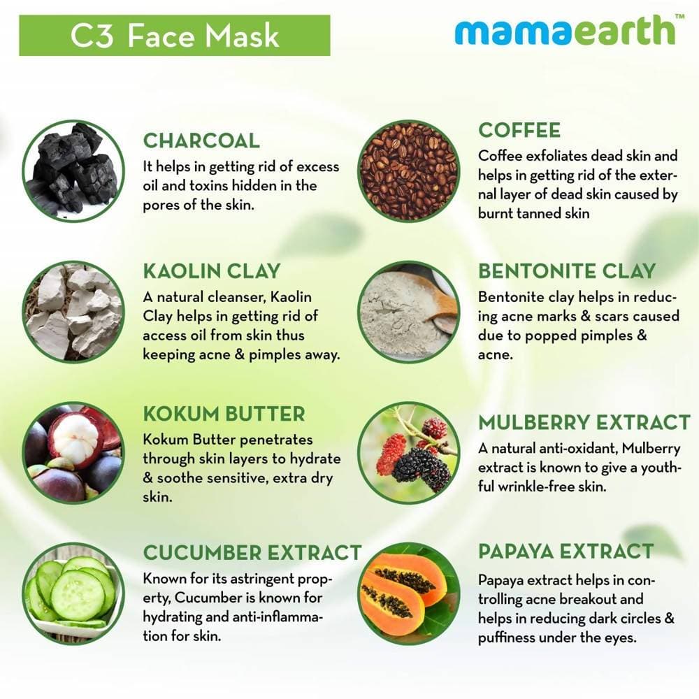 Mamaearth C3 Face Mask For Healthy & Glowing Skin - 100 ml