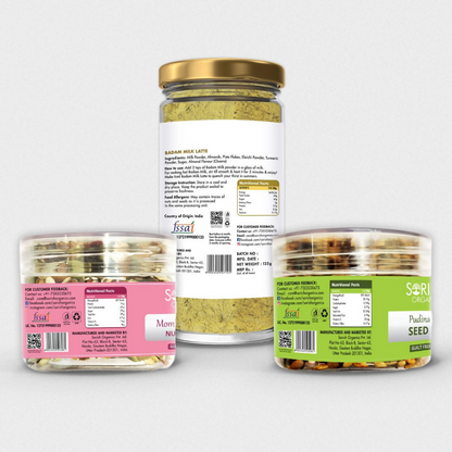 Sorich Organics Mother's Superfood Mix, Badam Milk & Pudina Seeds Mix - Combo