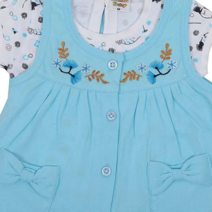 NammaBaby Baby Girl's A-Line Mini Frock Dress - Blue 114