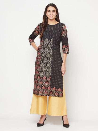 Aniyah Rayon Flared Slip-On Golden-Beige Palazzo