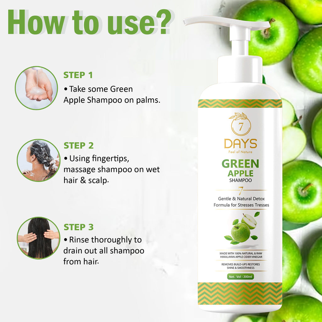 7Days Green Apple Shampoo for Dandruff - 100 ml