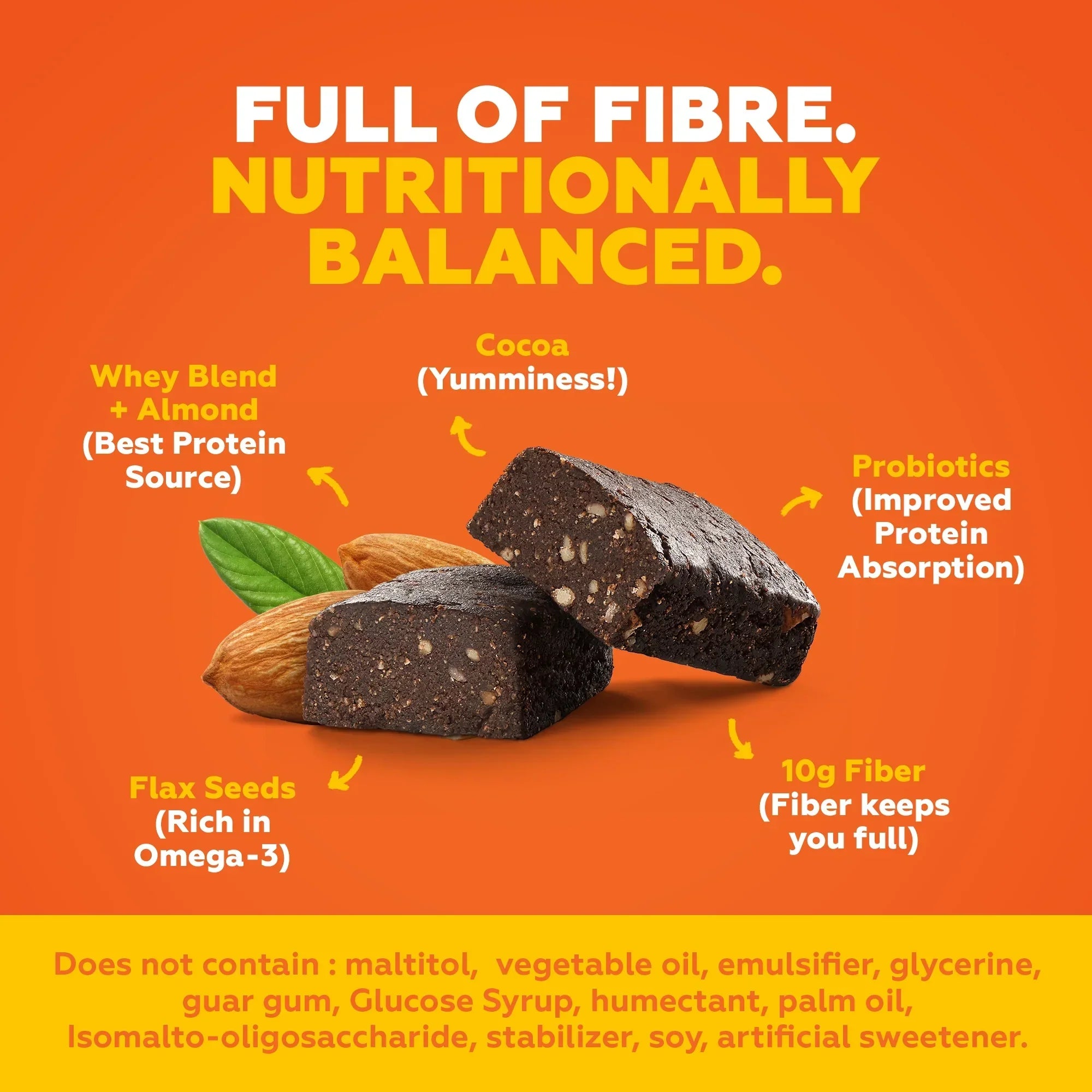 Yogabar Almond Fudge 20g Protein Bar - 420 gms