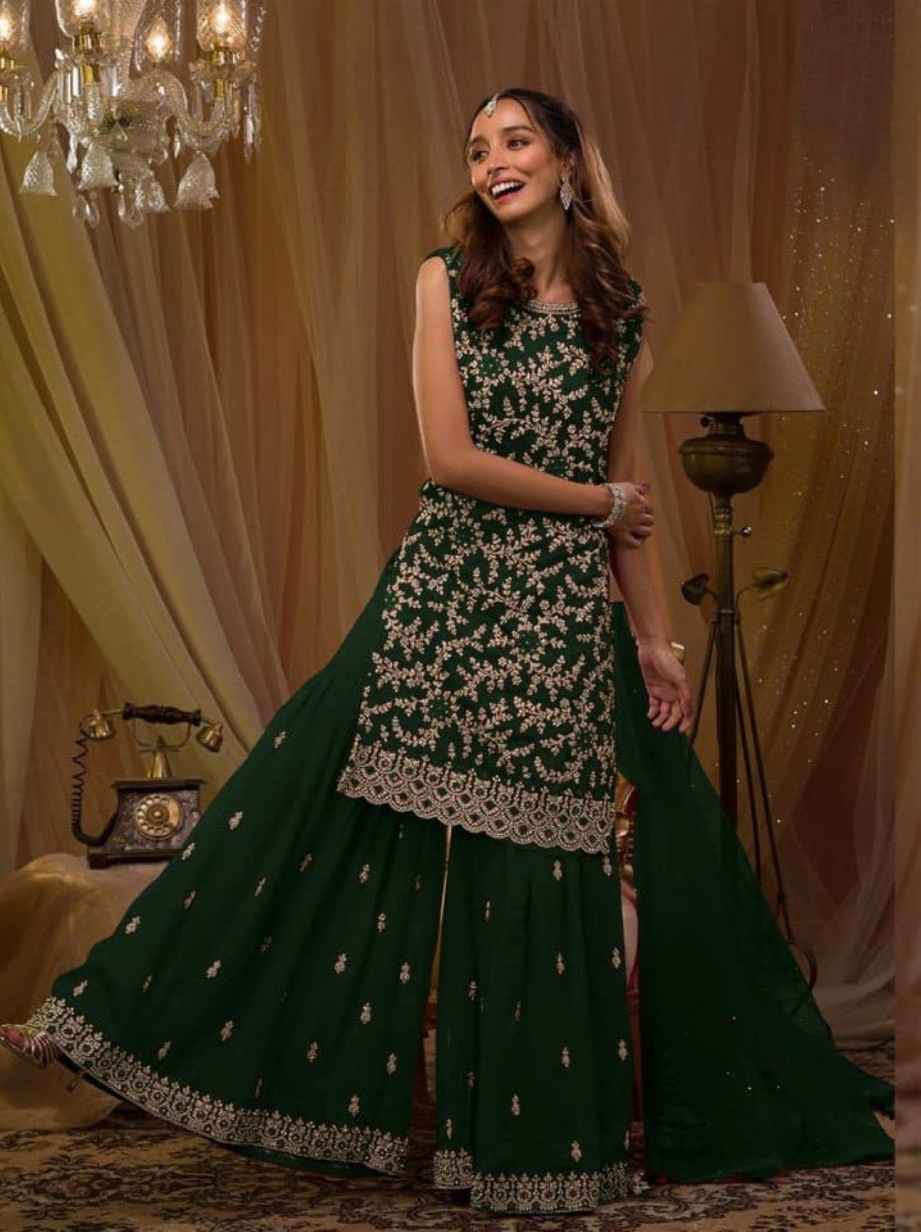 Anaita Black Georgette Suit with Embroidery & Sequence Work