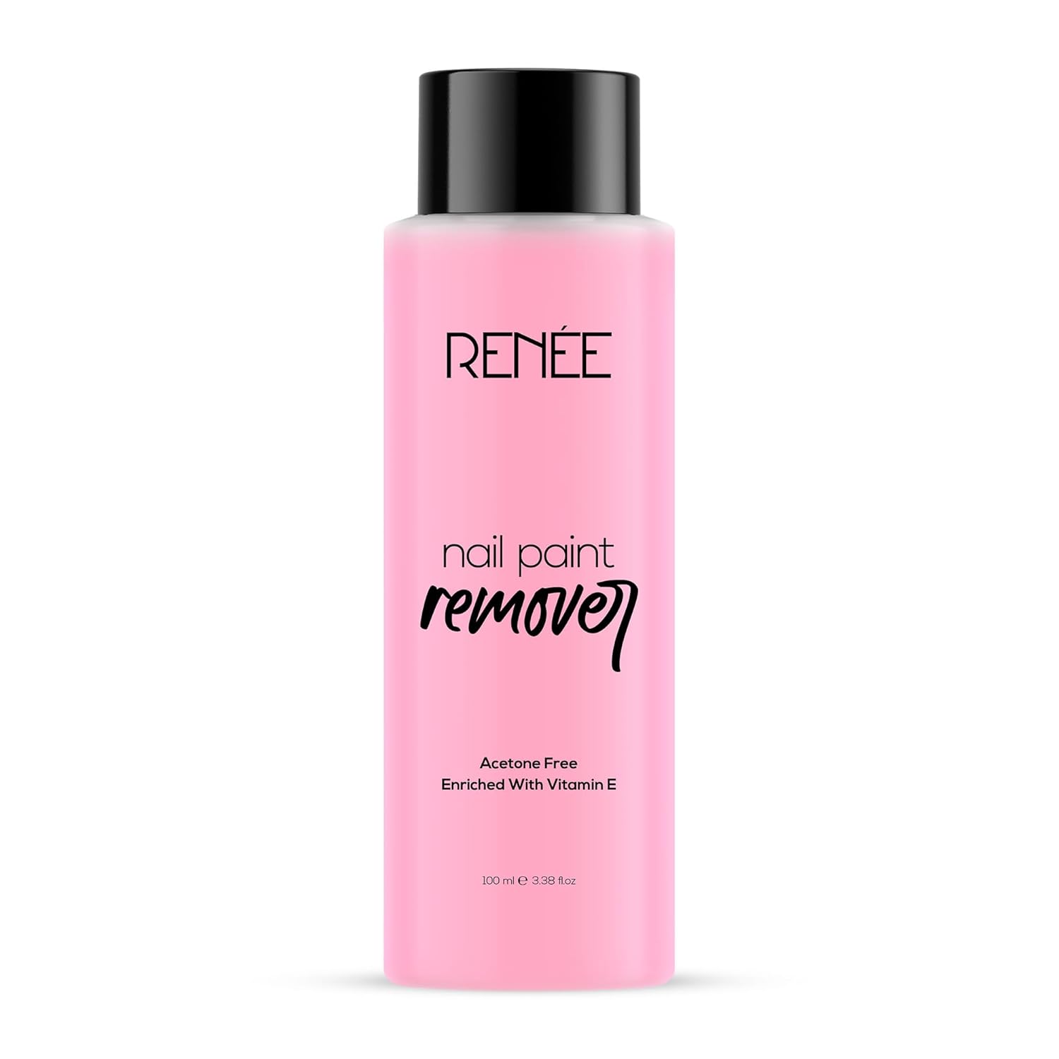 RENEE Nail Paint Remover, 100ml - Moisturizing, Acetone Free, with Vitamin E & Glycerin for Nourished, Stain Free Nails - Quick, Effective, Gentle Nail Polish Remover for All Types of Nail Polish